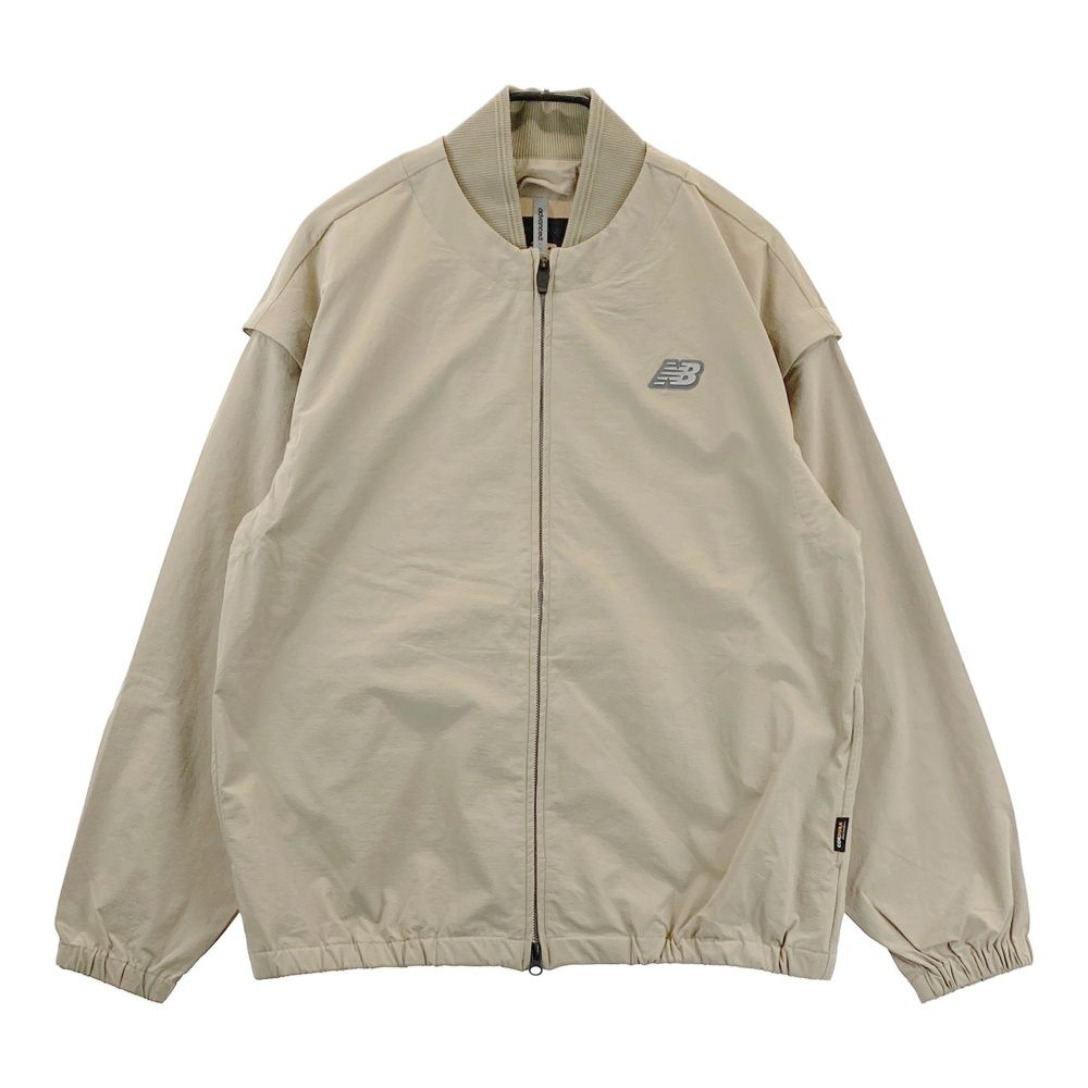 サイズ：5 NEW BALANCE GOLF ニューバランス 2025年 ネック付き 2WAYジャケット ベージュ系 [240101697115] ゴルフウェア メンズ ストスト