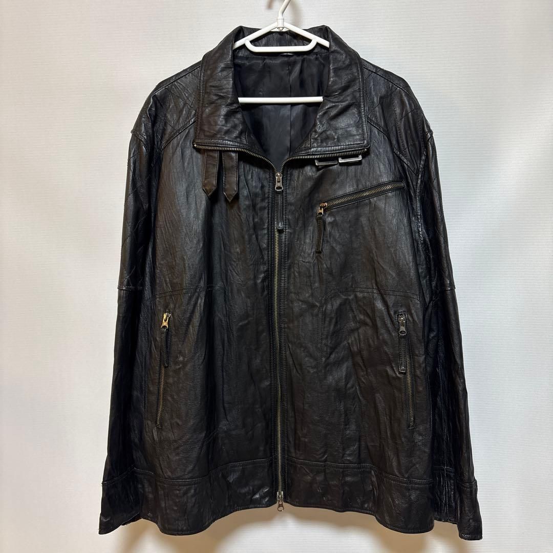 ヴォマニー VOMANIE レザージャケット サイズ5LB ライダース シワ加工