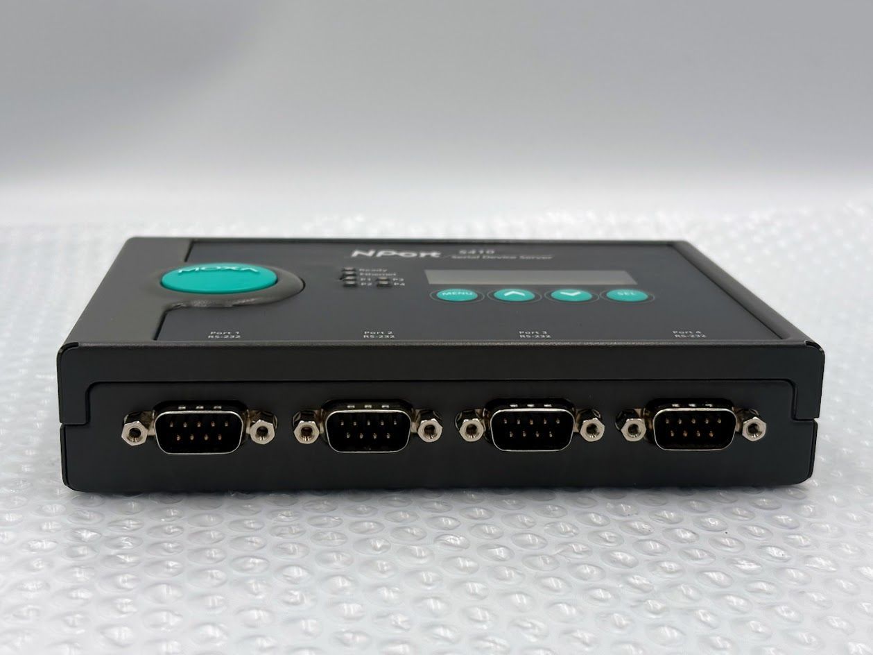 MOXA　NPort 5410 4ポート RS-232 シリアルデバイスサーバー Ethernet変換器 中古