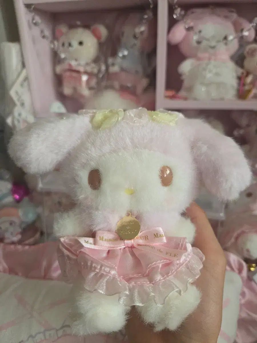 2021 サンリオ メゾン ド フルール マイメロディ マスコット ぬいぐるみ ライトピンク 花冠
