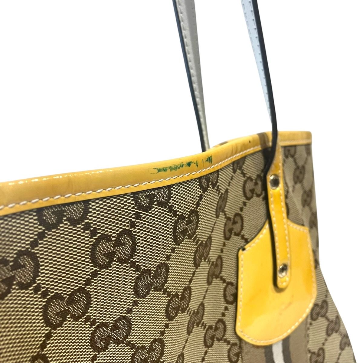 グッチ GUCCI GGキャンバス トートバッグ キャンバス エナメル 211971