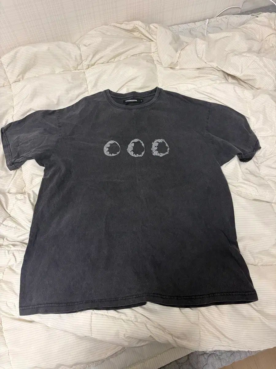 Hatchingroom フローラル エッグ Tシャツ ブラック サイズ2