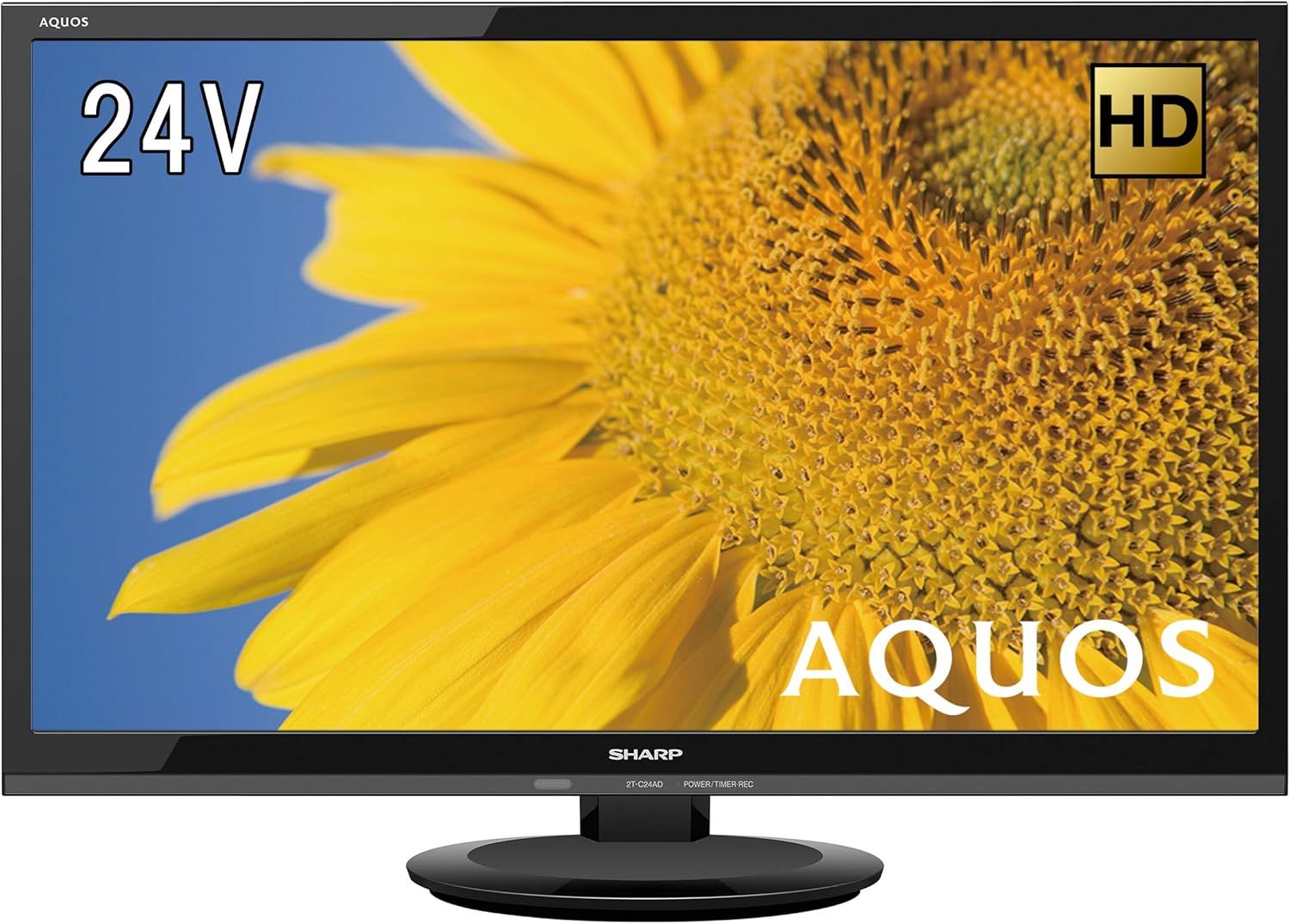 【動作確認済】【中古】本体・リモコンのみ シャープ 24V型 AQUOS 液晶テレビ 2T-C24AD-B ブラック系