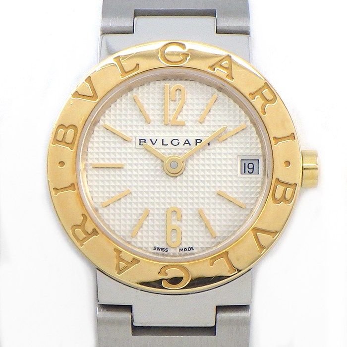 ブルガリ BVLGARI 腕時計 ブルガリブルガリ BB23SG/BB23WSGD/N デイト シルバー文字盤 K18YG SS クオーツアナログ 【箱・保付き】 【中古】