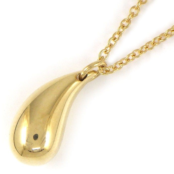 ティファニー Tiffany & Co. ネックレス ティアドロップ K18YG 【中古】