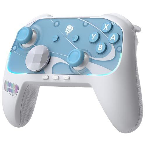 【新品】Switch 2 コントローラー Switch1/2代対応、磁気式交換可能、EasySMX S10 フェイスプレートSwitch ワンタップで起動、スイッチ コントローラー、HD振動、スリープ解除 プロコン、 1200mAh、TMR abc226d5