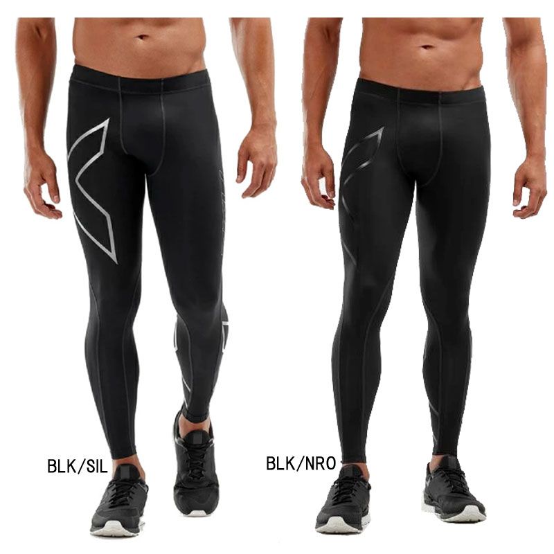 ツータイムズユー 2XU PWXコンプレッションタイツ インナー タイツ ランニング トレーニング 着圧 リカバリー 26SS (MA3849B)、BLK/SIL
