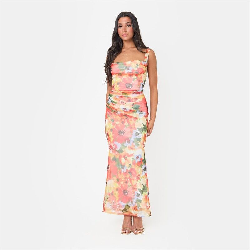 アイソウイットファースト レディース トップス ワンピース マキシワンピース フラワー柄 メッシュ マキシ フラワー I Saw It First Floral Mesh Maxi Dress Multi マルチカラー