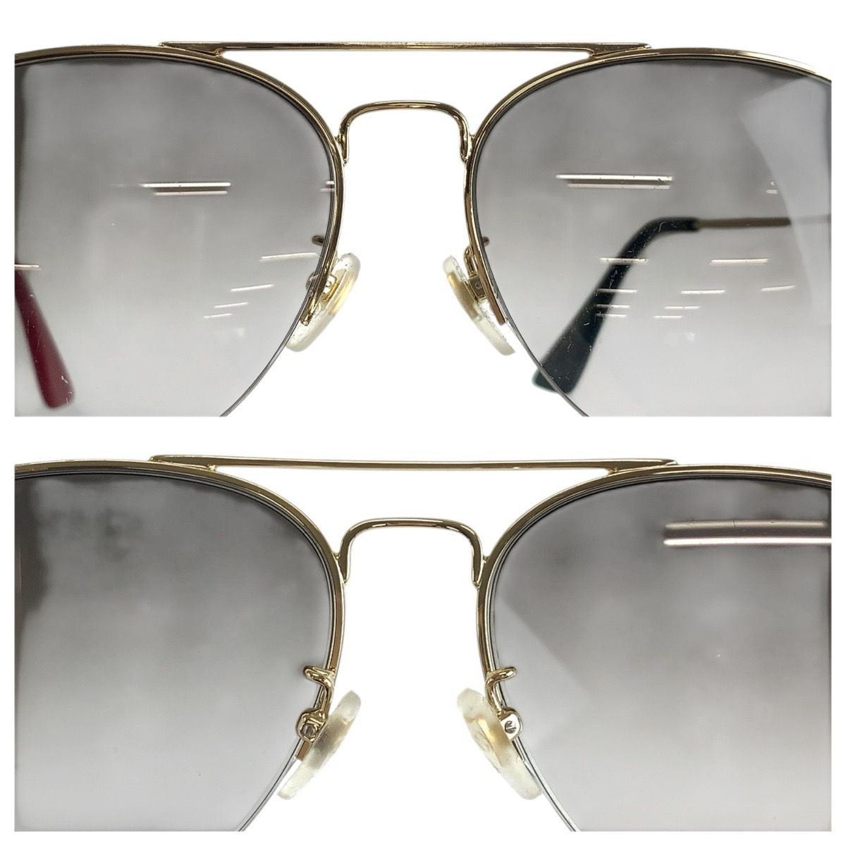 GUCCI グッチ ゴールド グレー メタル GG0107S 007 56□17-145