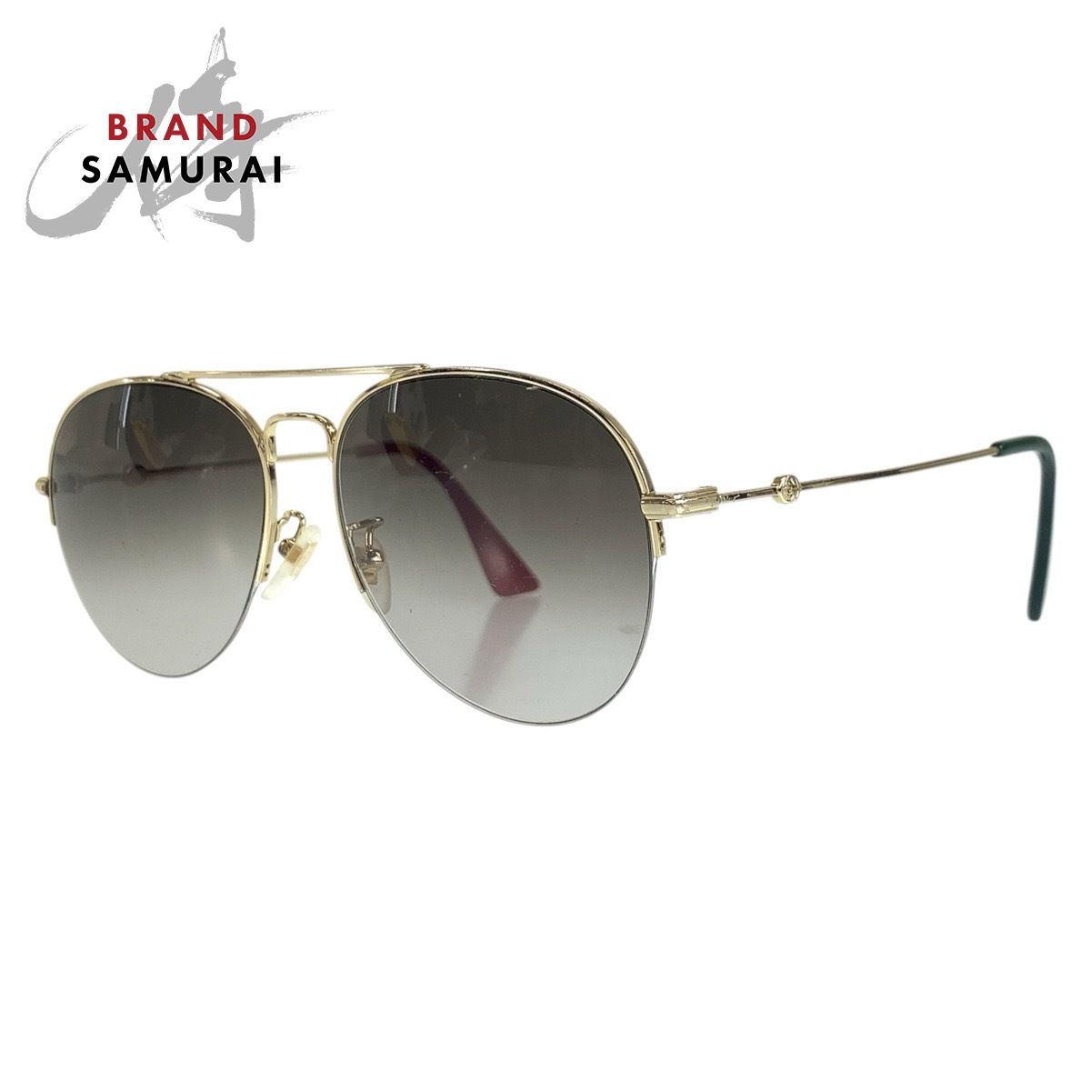 GUCCI グッチ ゴールド グレー メタル GG0107S 007 56□17-145