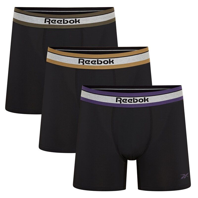 リーボック メンズ アンダーウェア ボクサーパンツ Reebok Trunks Angus Sn61 3pk Black ブラック