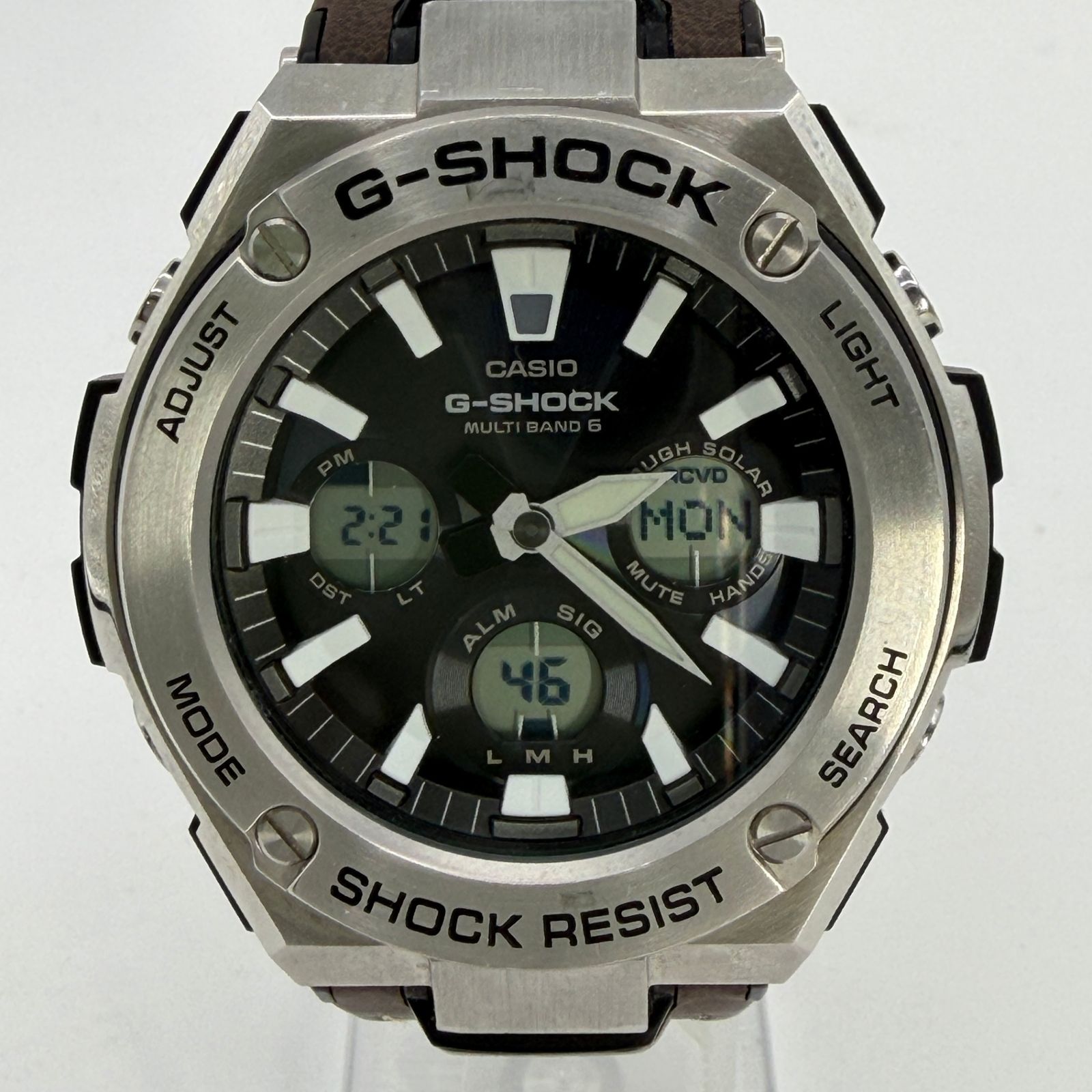 G-SHOCK G-STEEL GST-W130L 電波ソーラー タフソーラー ブラウンレザー調バンド(革バンド) CASIO カシオ