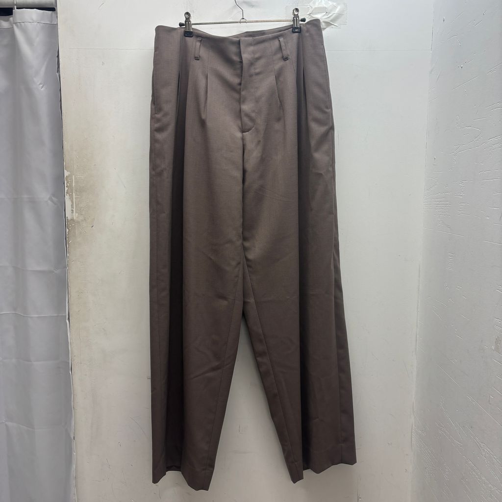 Rich I リッチアイ 3 TUCK TROUSERS スラックス Rich I-07-PT-01 ブラウン系 size:50【中目黒B05】