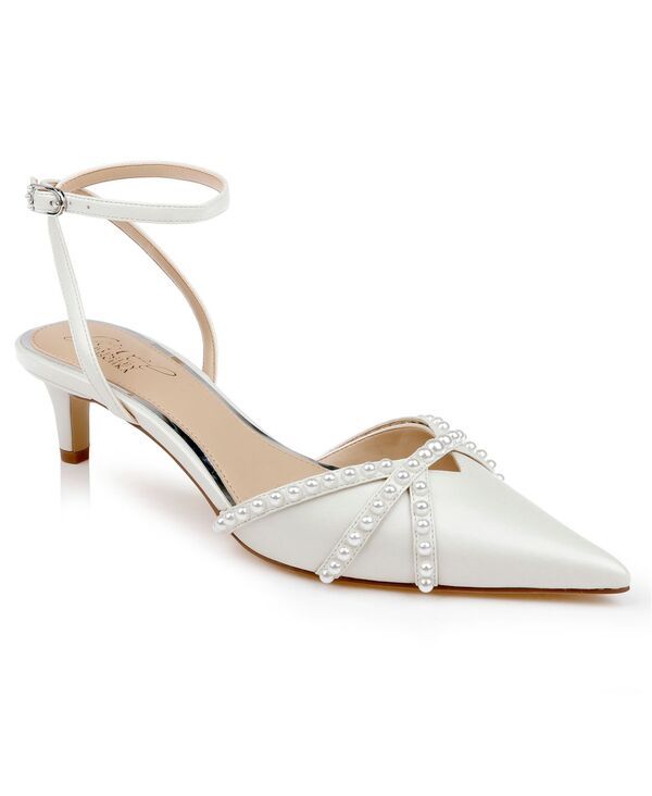 ジュウェルダグレイミシュカ レディース シューズ パンプス Jewel Badgley Mischka Womens Indra Pointed Toe Pumps Ivory アイボリー