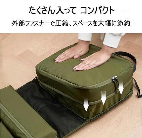 Bee Nesting軽量トラベルポーチ 吊り下げ 圧縮 旅行 圧縮ポーチ 6 in 1 大容量 圧縮バッグ クローゼット吊り下げ収納 折りたたみ 衣類仕分け 収納ポーチ 撥水ナイロン 省スペース 出張 温泉 入院 ジム(ブラック)as 1d20a218 Bee Nesting軽量トラベルポーチ 吊り下げ 圧縮 旅行 圧縮ポーチ 6 in 1 大容量 圧縮バッグ クローゼット吊り下げ収納 折りたたみ 衣類仕分け 収納ポーチ 撥水ナイロン 省スペース 出張 温泉 入院 ジム(ブラック)as 1d20a218