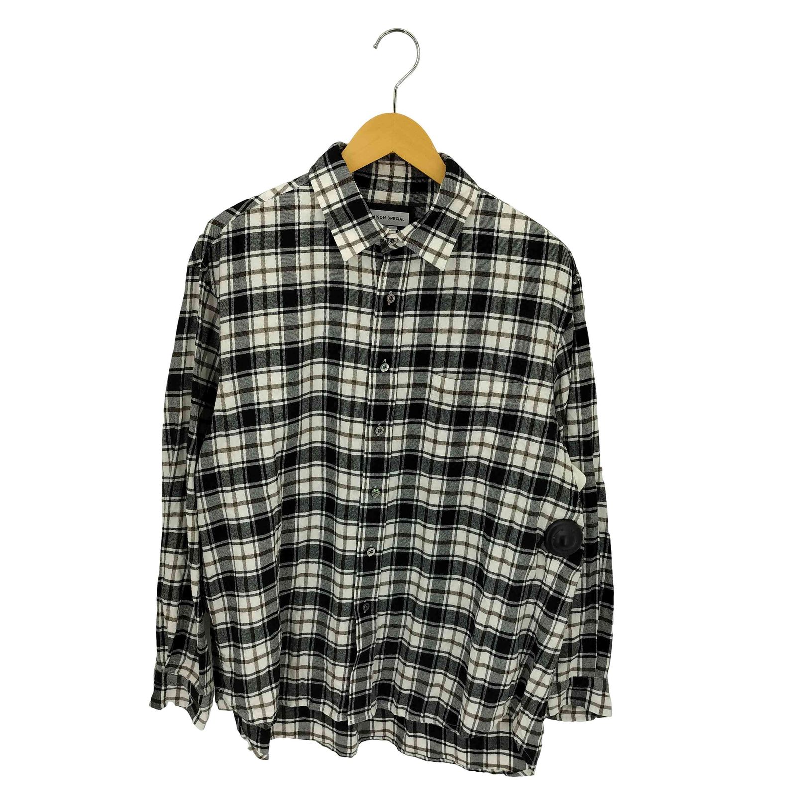メゾンスペシャル MAISON SPECIAL Prime-Over Regular Collar Flannel Shirt プライムオーバー レギュラーカラー ネルシャツ メンズ 1