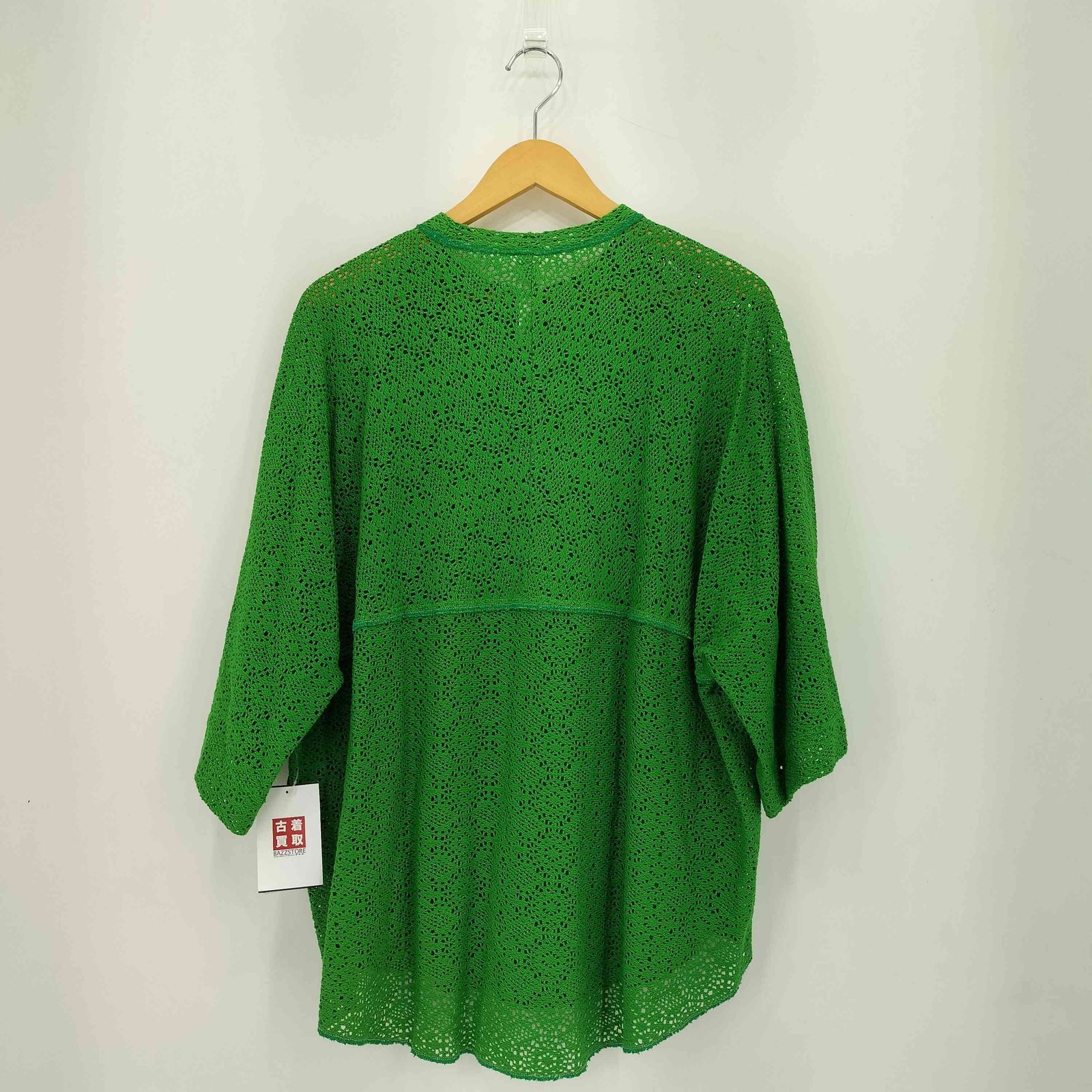 SHINYA KOZUKA HOLIDAY ラッセル編みシャツ グリーン L シンヤコズカ SHINYA KOZUKA PALABORA ラッセル編み ニットTシャツ