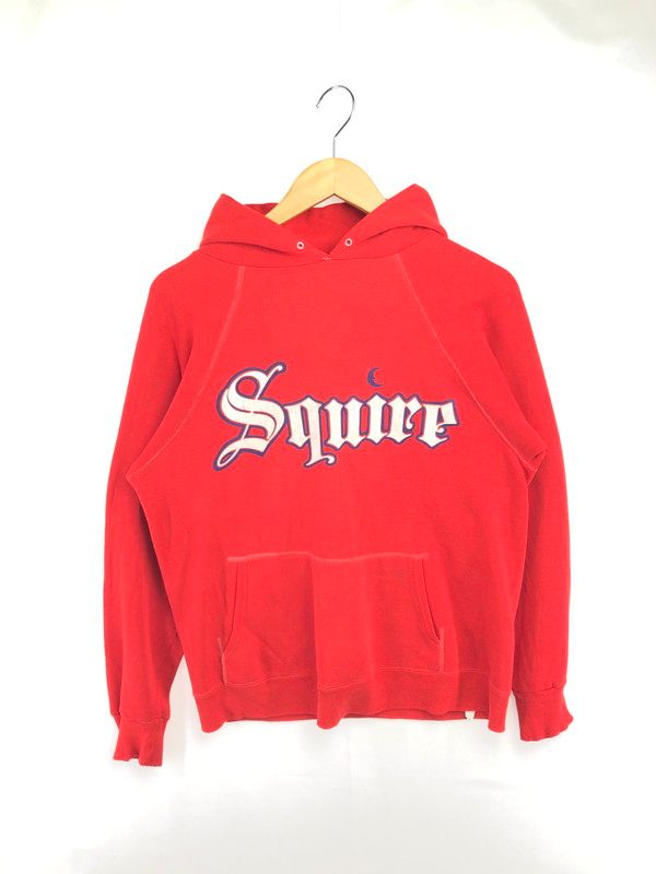 【中古品】 VINTAGE USA製 SQUIRE LOGO HOODIE ヴィンテージ アメリカ製 スクエア ロゴ フーディー スウェット パーカー トップス 【146-260525-ki-21-tagh】
