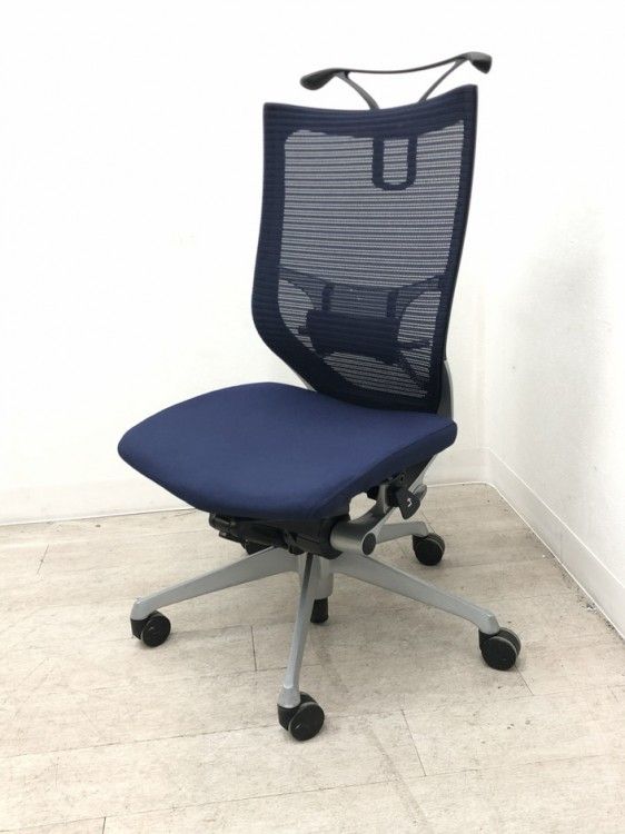 【中古品】オカムラ バロンチェア C834BX ブルー