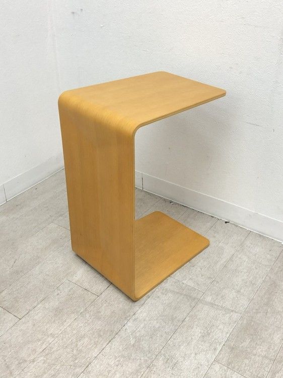 【中古品】スチールケース サイドテーブル ナチュラル