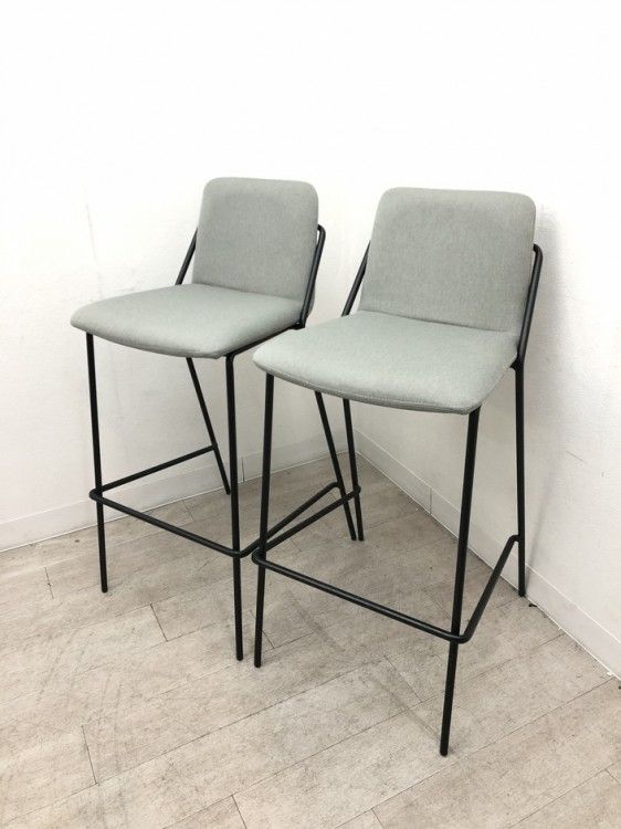 【中古品】m.a.d. m.a.d. ハイチェア2脚セット グレー