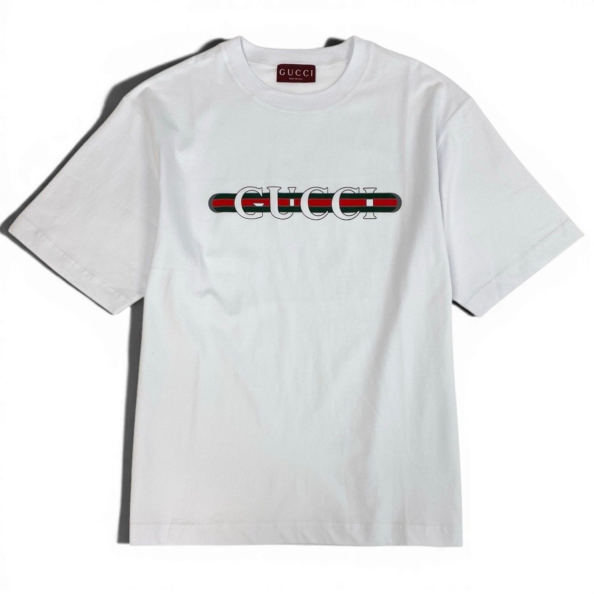 ●未使用●GUCCI・グッチ ●シェリーライン・サイドライン●半袖 Me25 GUCCI グッチ シェリーライン フロントロゴ Tシャツ 半袖