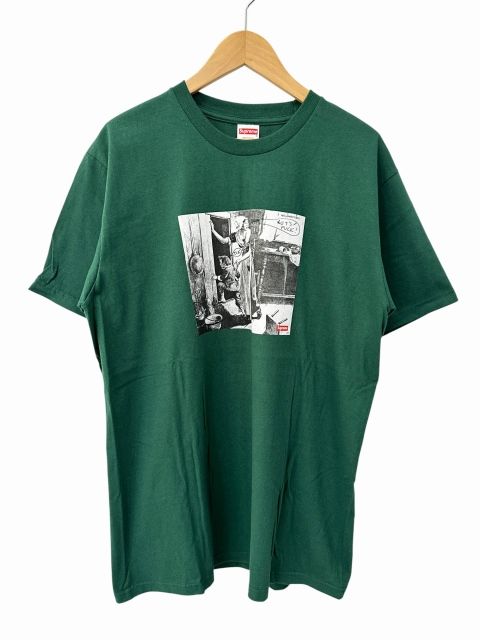 シュプリーム SUPREME 18AW Mike Kelley Hiding From Indians Tee ハイディング フロム インディアンズ プリント 半袖Tシャツ M 緑 グリーン ブランド古着ベクトル 中古☆AA★260525
