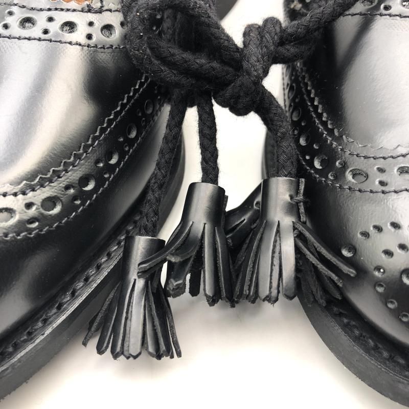【中古】SANDERS GHILLIE SHOE BLACK POLISHING LEATHER US8h 1745B ブラック シューズ サンダース[17][240017768833] 中古】SANDERS GHILLIE SHOE BLACK POLISHING LEATHER US8h 1745B