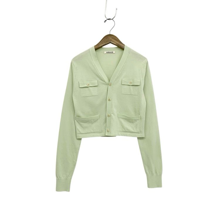 未使用品 2025SS AURALEE オーラリー Super High Gauge Cotton Knit Cardiga スーパーハイゲージコットンニットカーディガン 1 A25SC06KA
