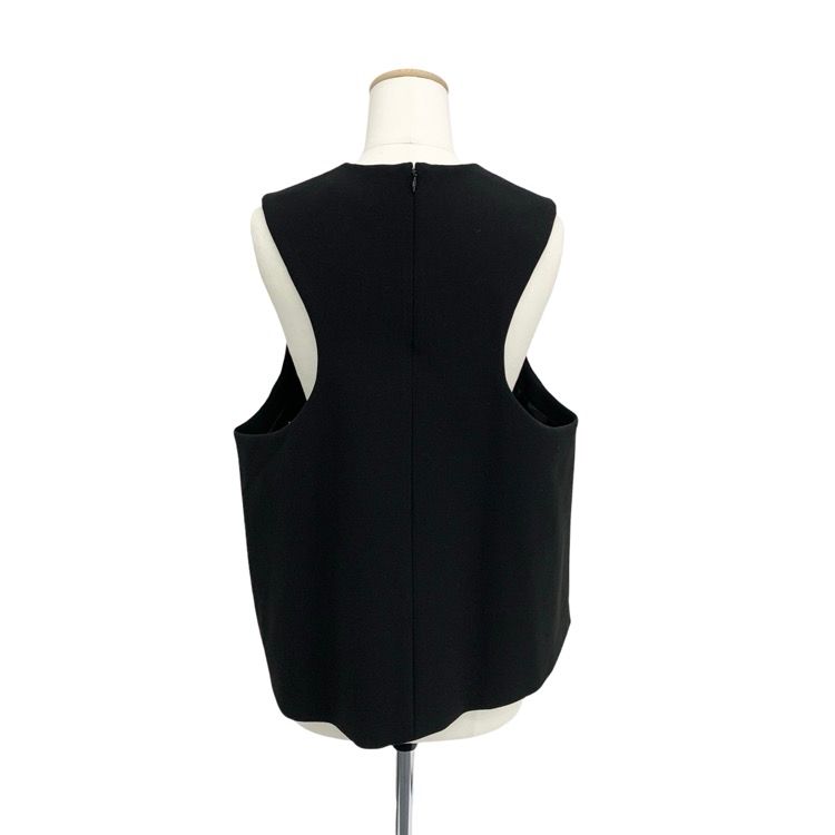 ENFOLD エンフォルド SLIT VEST フロントスリットベスト ジレ ブラック