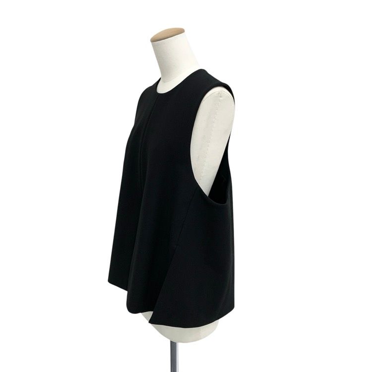 ENFOLD エンフォルド SLIT VEST フロントスリットベスト ジレ ブラック