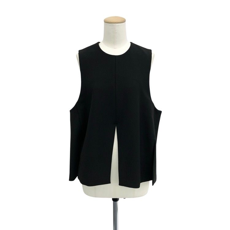 ENFOLD エンフォルド SLIT VEST フロントスリットベスト ジレ ブラック