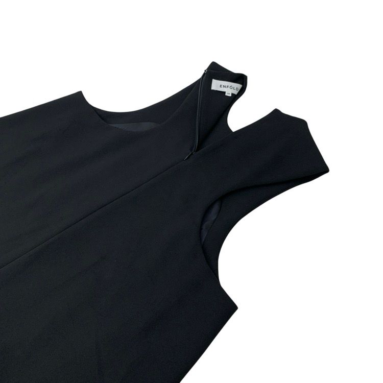 ENFOLD エンフォルド SLIT VEST フロントスリットベスト ジレ ブラック