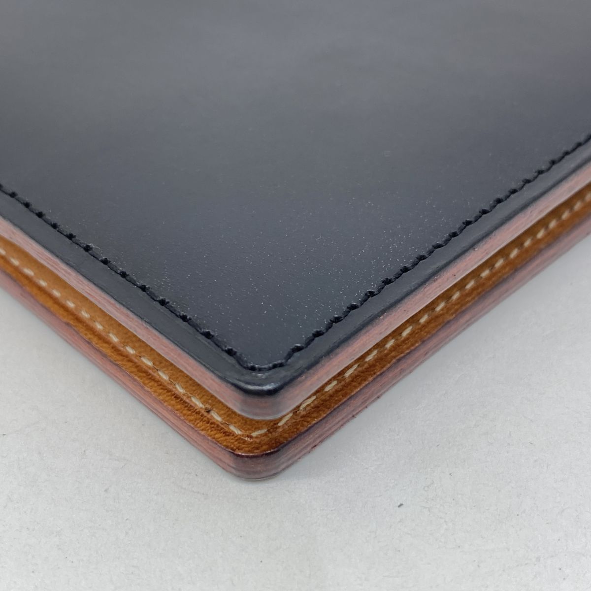 GANZO ガンゾ THIN BRIDLE シンブライドル 二つ折り財布 ブラック