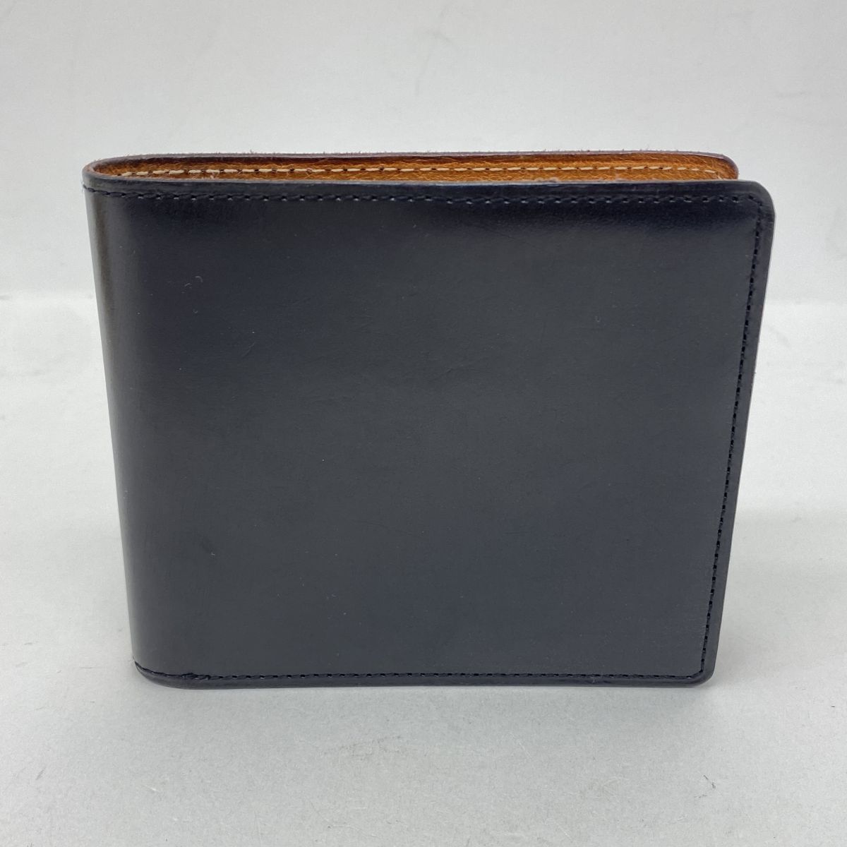 GANZO ガンゾ THIN BRIDLE シンブライドル 二つ折り財布 ブラック