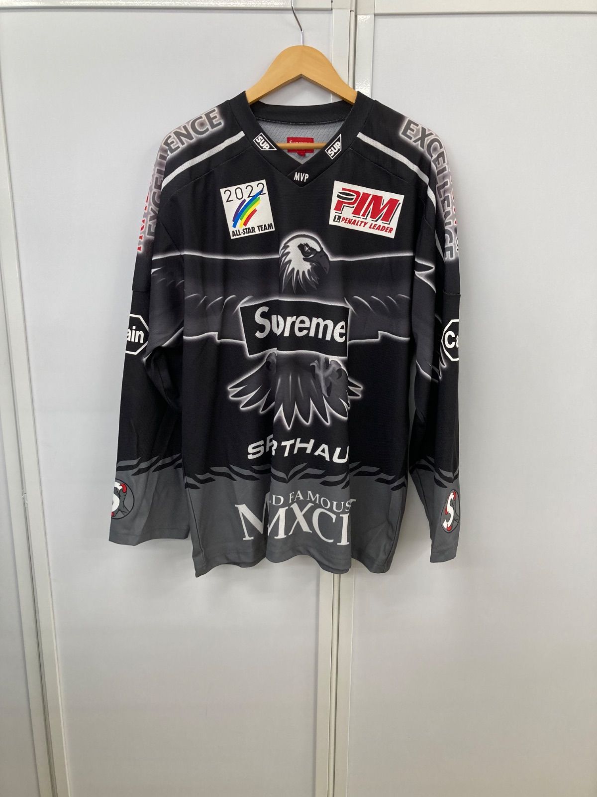 Supreme シュプリーム 2022 Eagle Moto Jersey Hockey イーグル モト ホッケー シャツ　XLサイズ 平塚店