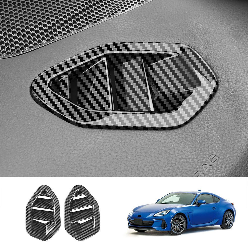 スバル BRZ ZD8 トヨタ GR86 ZN8 2021年対応 ダッシュボードエアコン吹き出し口パネル ABS製 2点セット 内装アクセサリー 貼り付け式 キズ防止 耐摩耗 インテリア保護 装飾カバー カーボン調 ピアノブラック フォージドカーボン調 選択可