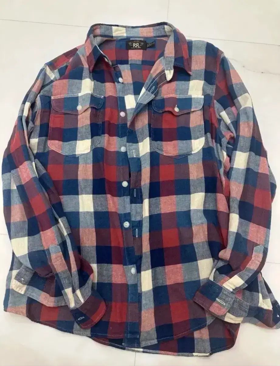 XXL RRL(ダブルアールエル) リネンワークシャツ