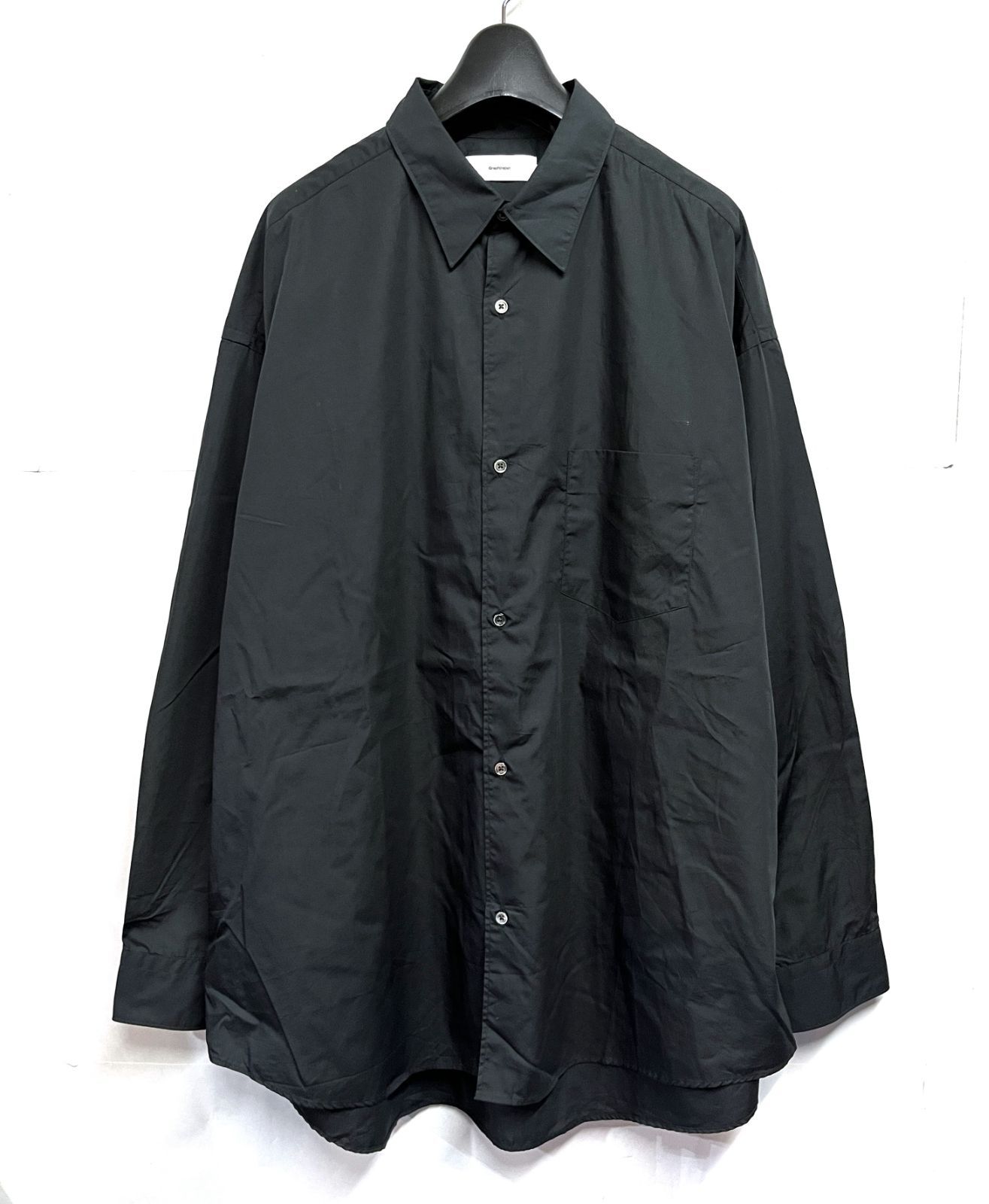 Graphpaper ｜グラフペーパー Broad L/S Oversized Regular Collar Shirt ブロード ロングスリーブ オーバーサイズド レギュラーカラー シャツ GM253-50001B