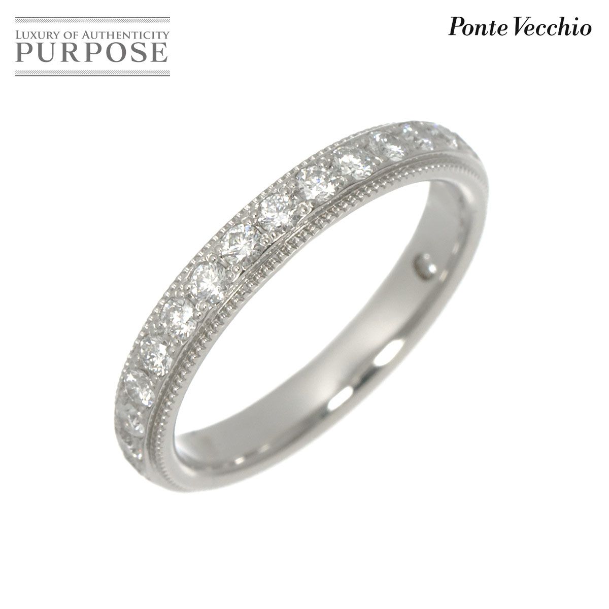 ポンテヴェキオ Ponte Vecchio 6.5号 リング ダイヤ 0.26ct Pt プラチナ 指輪 Diamond Ring 90319442