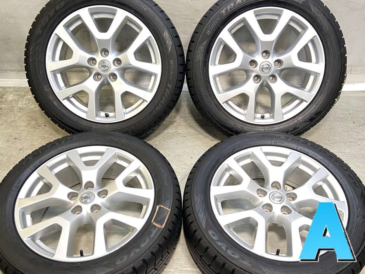 225/55R18 トーヨータイヤ ウィンタートランパスTX 日産純正 18x7.0 40 114.3-5穴 中古タイヤ スタッドレスタイヤ ホイールセット 4本セット w18260421907