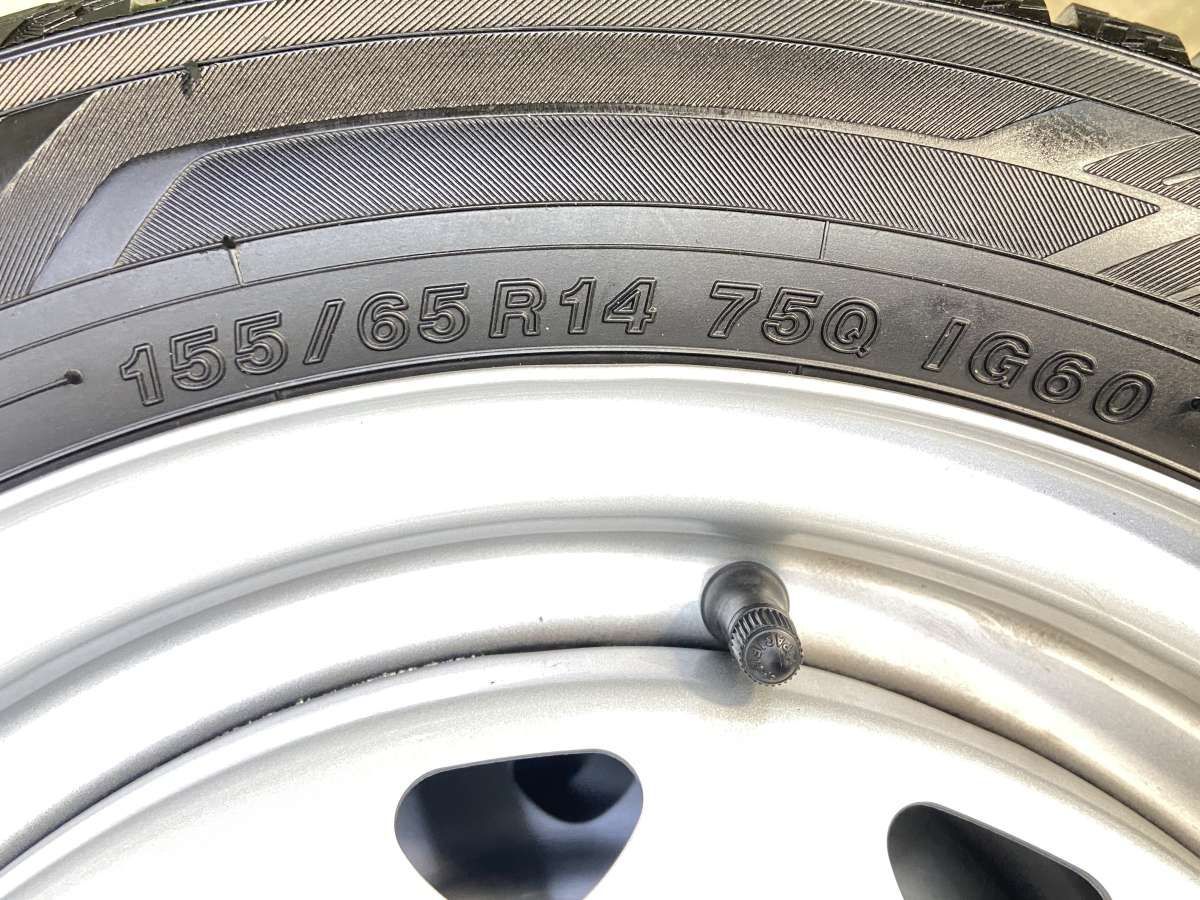 155/65R14 ヨコハマ アイスガード iG60 JECT 14x4.5 100-4穴 中古