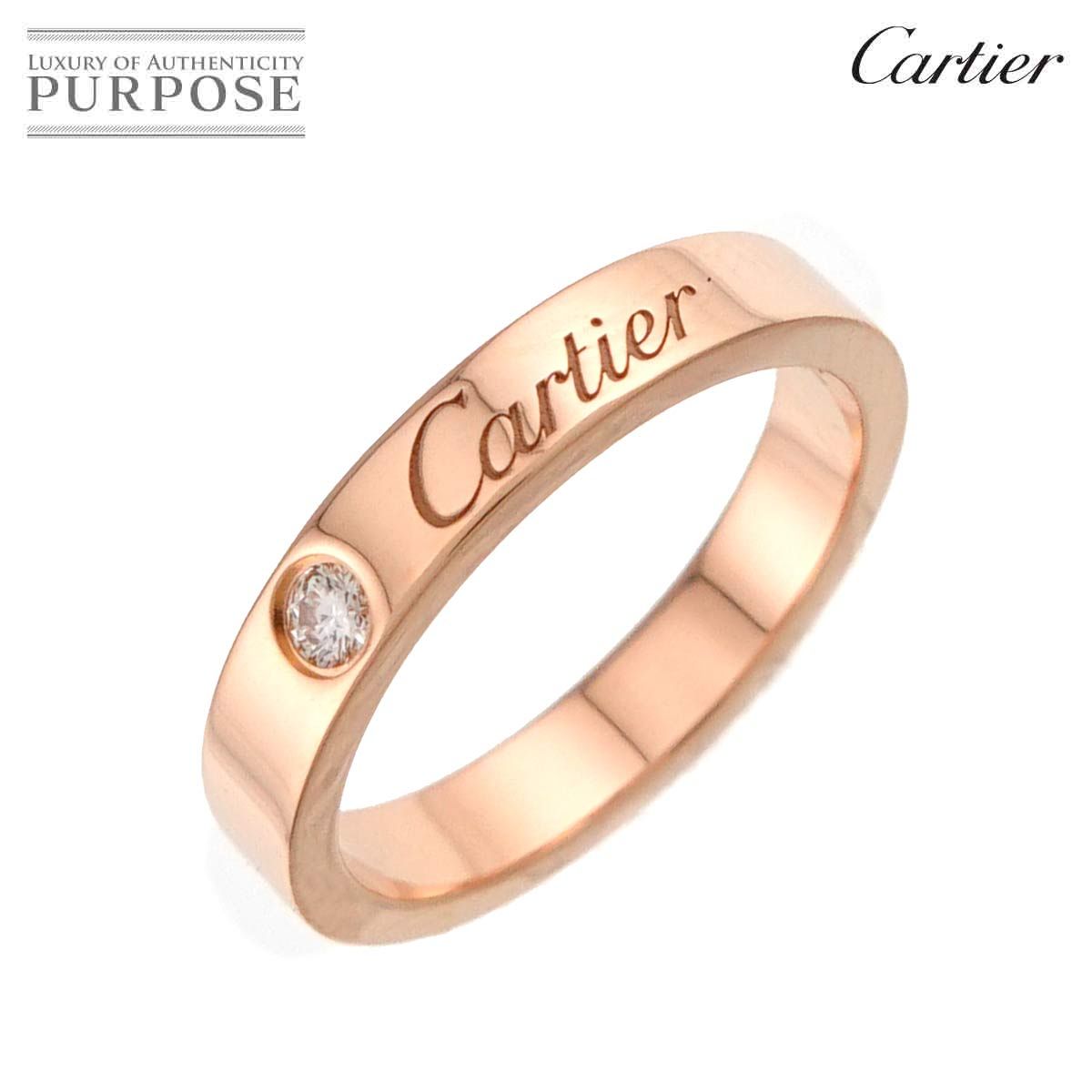 カルティエ Cartier Cドゥ カルティエ #46 リング ダイヤ 1P K18 PG ピンクゴールド 750 指輪 C de Ring【証明書付き】 90325591