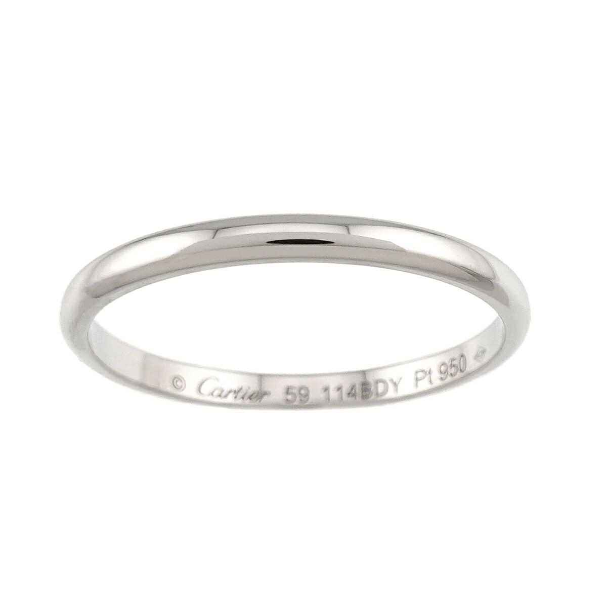 きりんちゃん専用カルティエCartier 1895 クラシックバンド　#57 カルティエ Cartier 1895 クラシック バンド #59 リング 幅2.0mm Pt