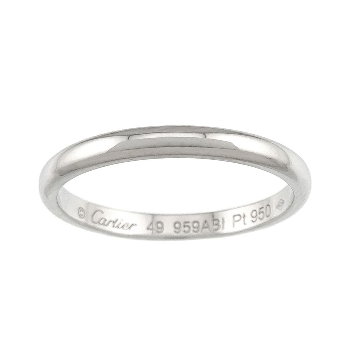 カルティエ Cartier 1895 クラシック バンド #49 リング 幅2.0mm Pt
