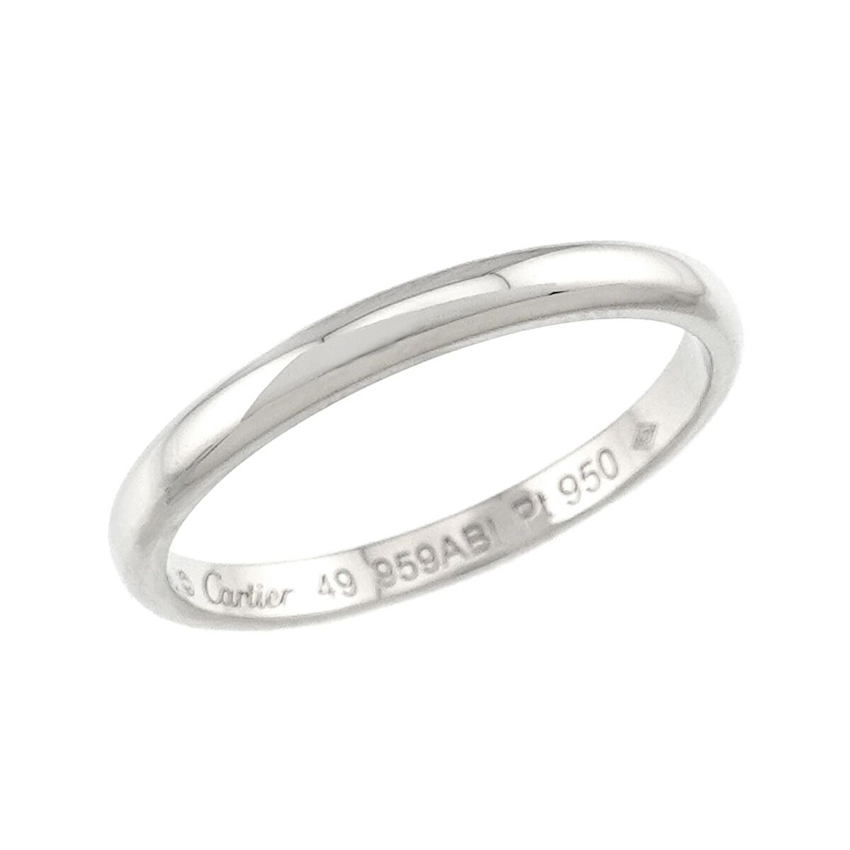 カルティエ Cartier 1895 クラシック バンド #49 リング 幅2.0mm Pt