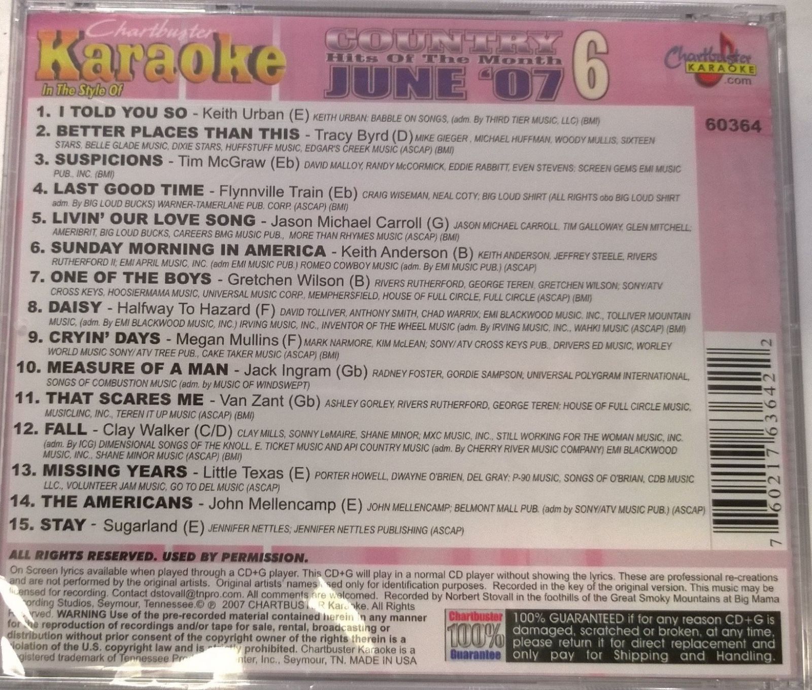 【CD】Karaoke: June Country Hits 07