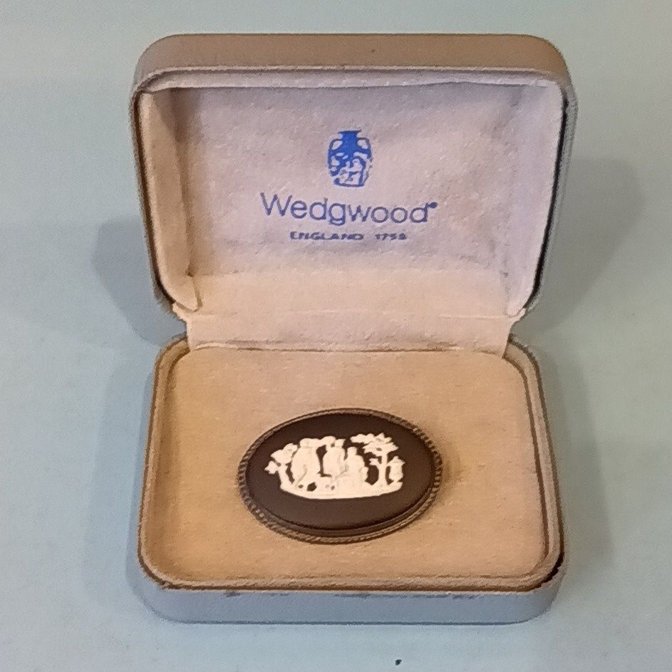 Wedgwood ウェッジウッド ジャスパー ブラック カメオ ブローチ 英国製 