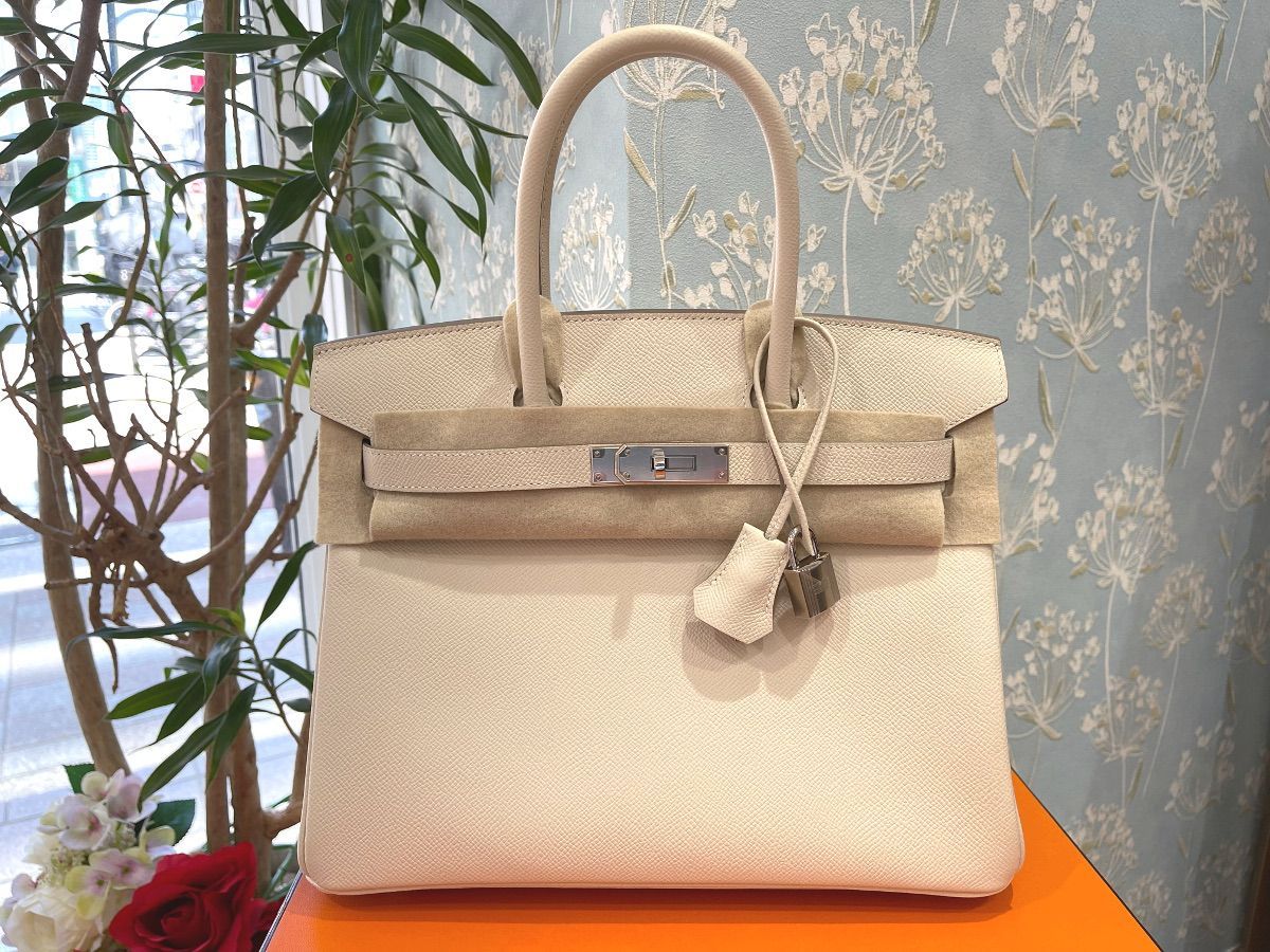 エルメス バーキン30 エトゥープ/ゴールド金具 エプソン B刻印 HERMES 