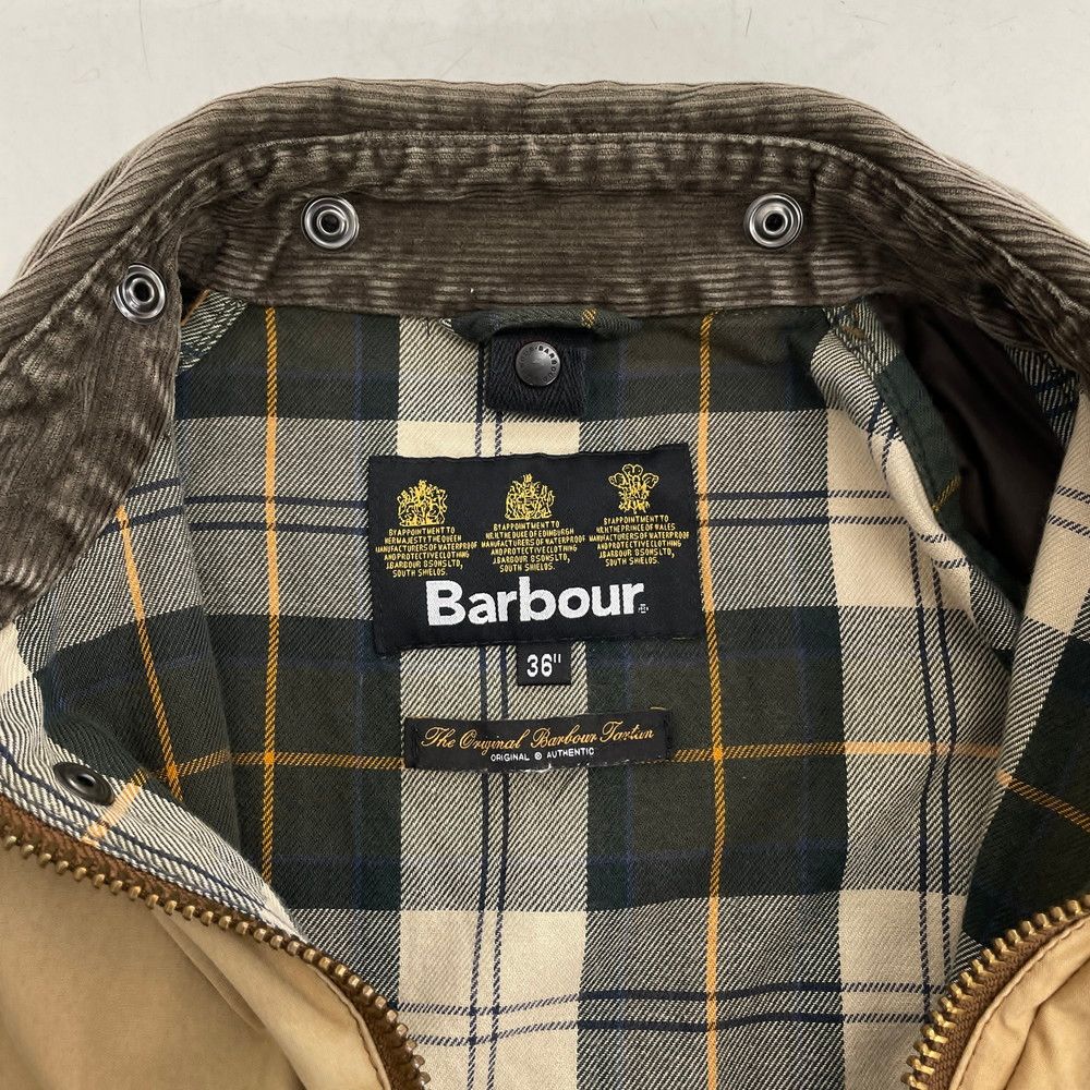 BARBOUR バブアー ジャケット 36 ベージュ系 ダブルジップ&スナップ